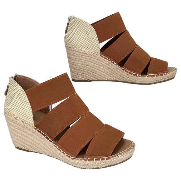 Gentle Souls Charli Cognac Elastic Womens Wedge Sandals Size 9M - Picture 11 of 12